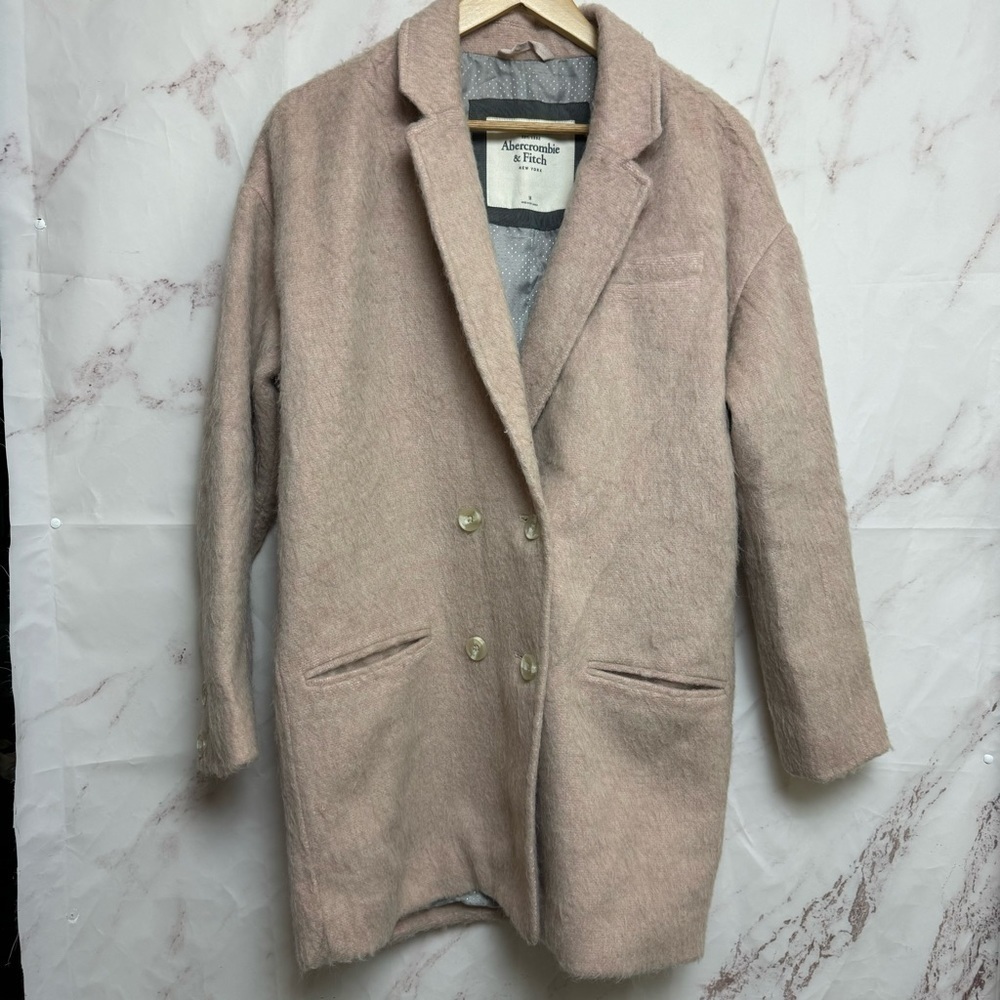 Abercrombie & Fitch Double Breasted Teddy Coat